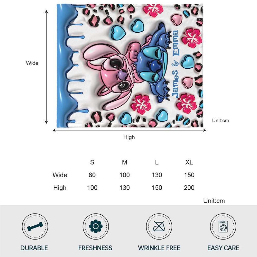 Personalized Double-Sided Flannel Ohana Blanket Gift