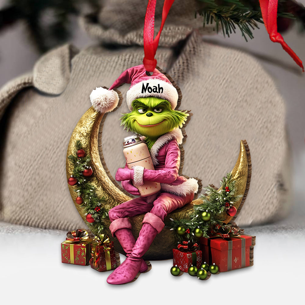 Personalized Naughty Green Lady Christmas Ornament Custom Name Gift