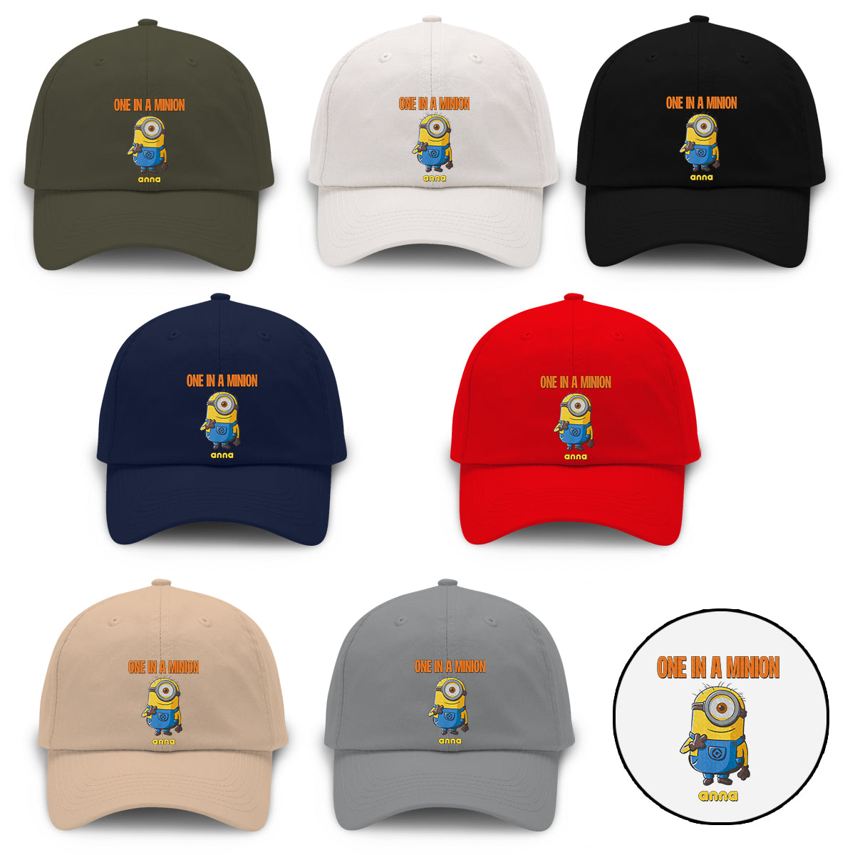 Personalized One In A Minion Embroidered Cap Gift for Kids