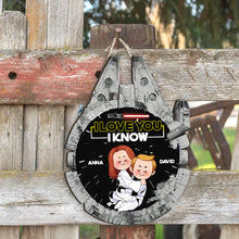 Load image into Gallery viewer, Personalized I Love You I Know Custom Wood Sign Gift for Couples
