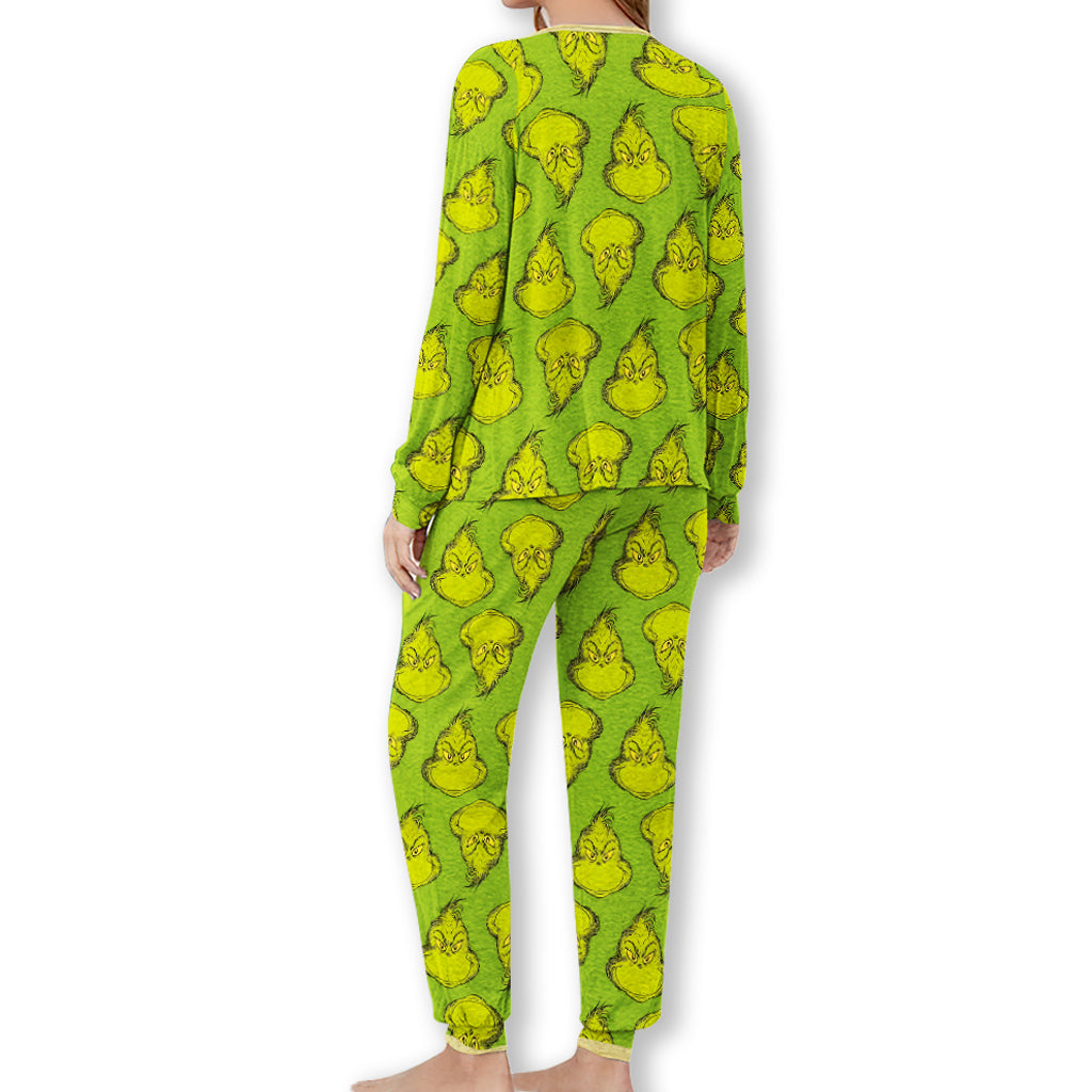 Personalized Grinch Pajama Set for Kids | Christmas Gift