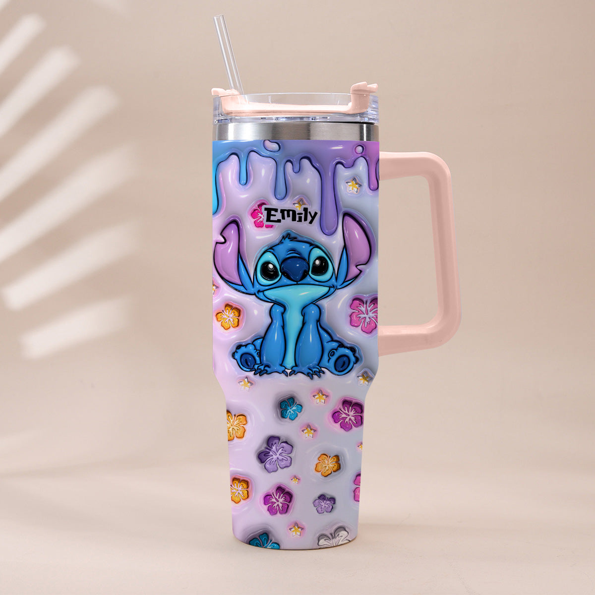Personalized Ohana Tumbler with Handle Custom Name Gift Idea