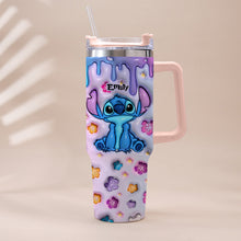 Load image into Gallery viewer, Personalized Ohana Tumbler with Handle Custom Name Gift Idea
