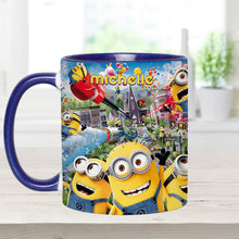 Load image into Gallery viewer, Personalized Minions Accent Mug Custom Name Gift for Kids
