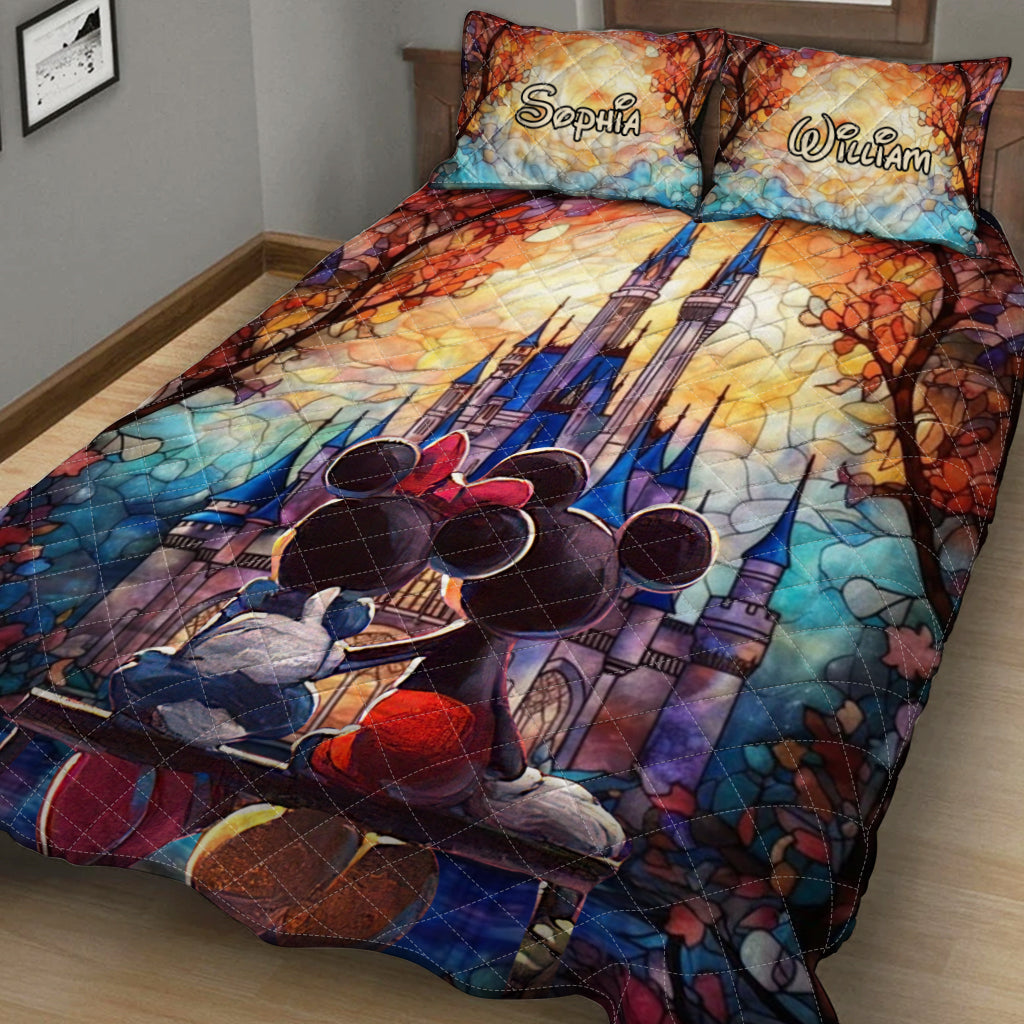 Personalized Mouse Quilt Set Custom Names Unique Gift