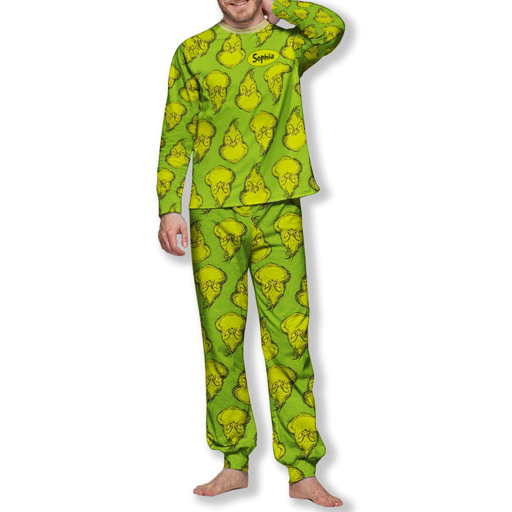 Personalized Grinch Pajama Set for Kids | Christmas Gift