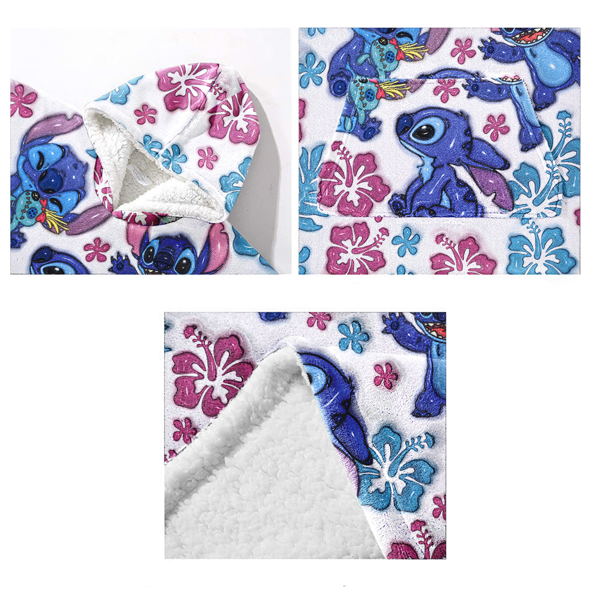 Personalized Ohana Blanket Hoodie Ultra-Soft Custom Gift for Kids