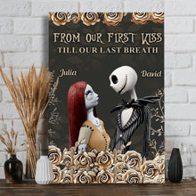 Load image into Gallery viewer, Personalized Nightmare Canvas Art for Couples Custom Name Gift
