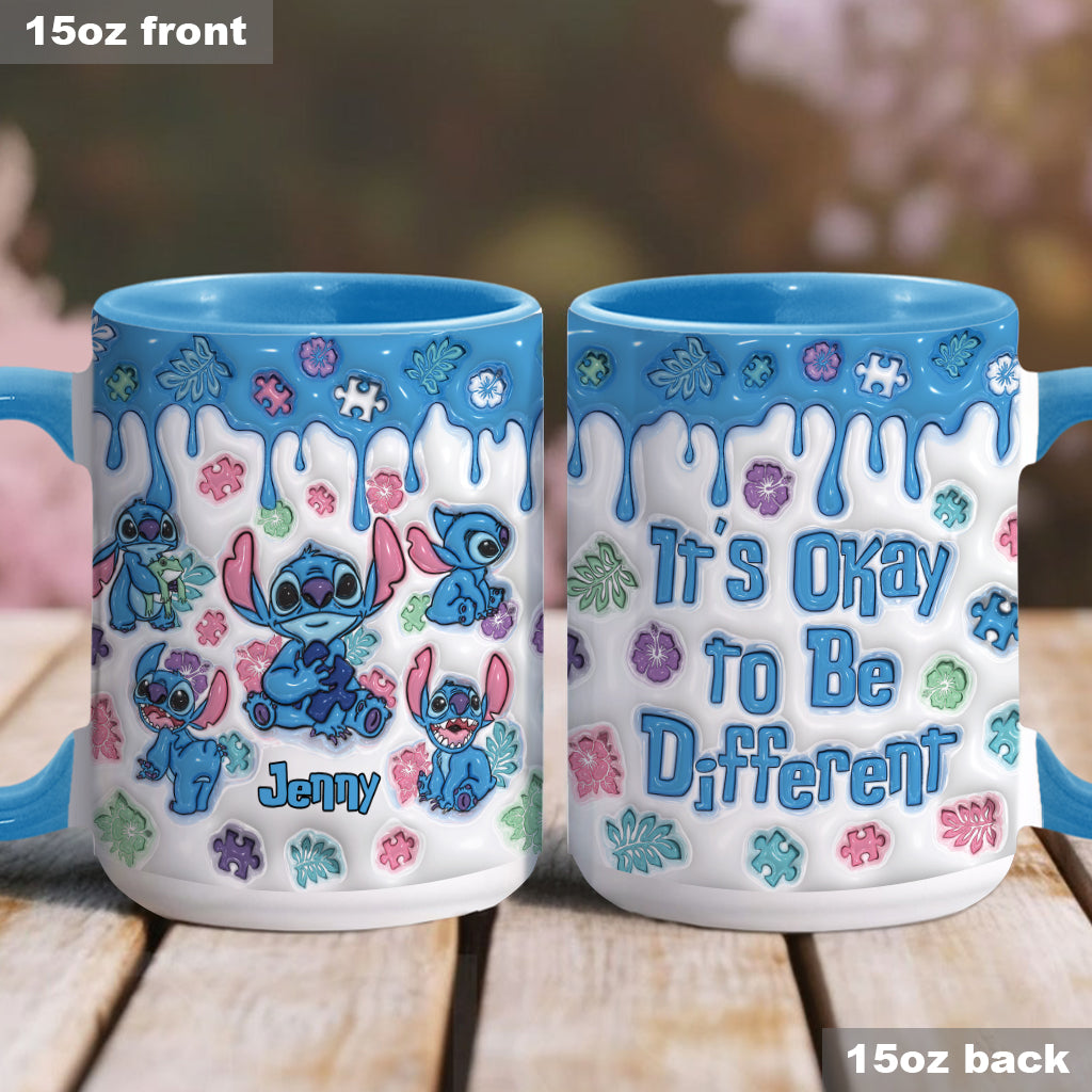 Personalized Autism Awareness Accent Mug Custom Name Gift