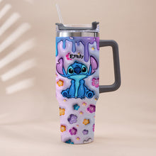 Load image into Gallery viewer, Personalized Ohana Tumbler with Handle Custom Name Gift Idea
