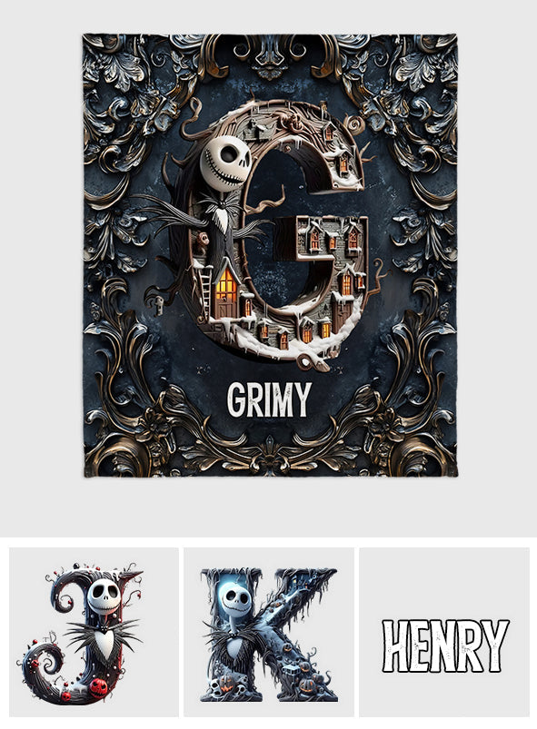 Personalized Nightmare Before Christmas Blanket Gift for Kids