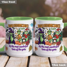 Load image into Gallery viewer, Personalized Hallothanksmas Accent Mug Custom Name Gift for Christmas
