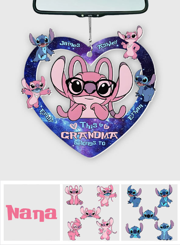 Customizable Grandma Car Ornament Gift for Grandma | Acrylic Heart Design