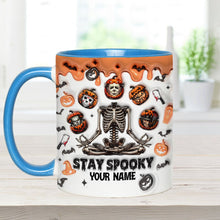 Load image into Gallery viewer, Personalized Stay Spooky Accent Mug Custom Name Gift
