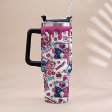 Load image into Gallery viewer, Personalized Ohana Tumbler With Handle Custom Gift for Couples
