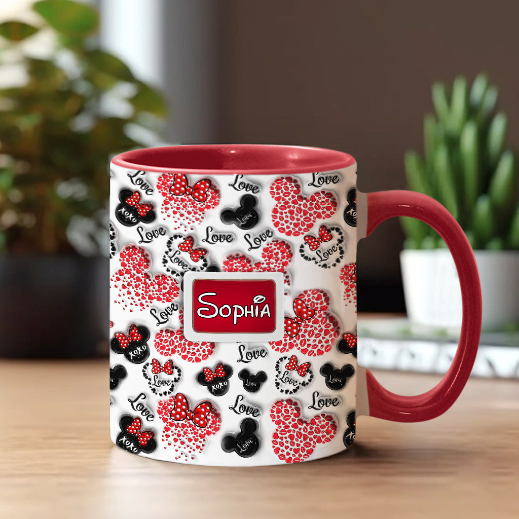 Personalized Mouse Accent Mug Custom Name Gift for Her