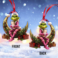 Load image into Gallery viewer, Personalized Naughty Green Lady Christmas Ornament Custom Name Gift
