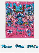 Load image into Gallery viewer, Personalized Ohana Blanket Custom Name Christmas Gift
