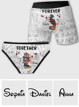 Load image into Gallery viewer, Personalized Lace Border Briefs Set for Couples | Custom Gift
