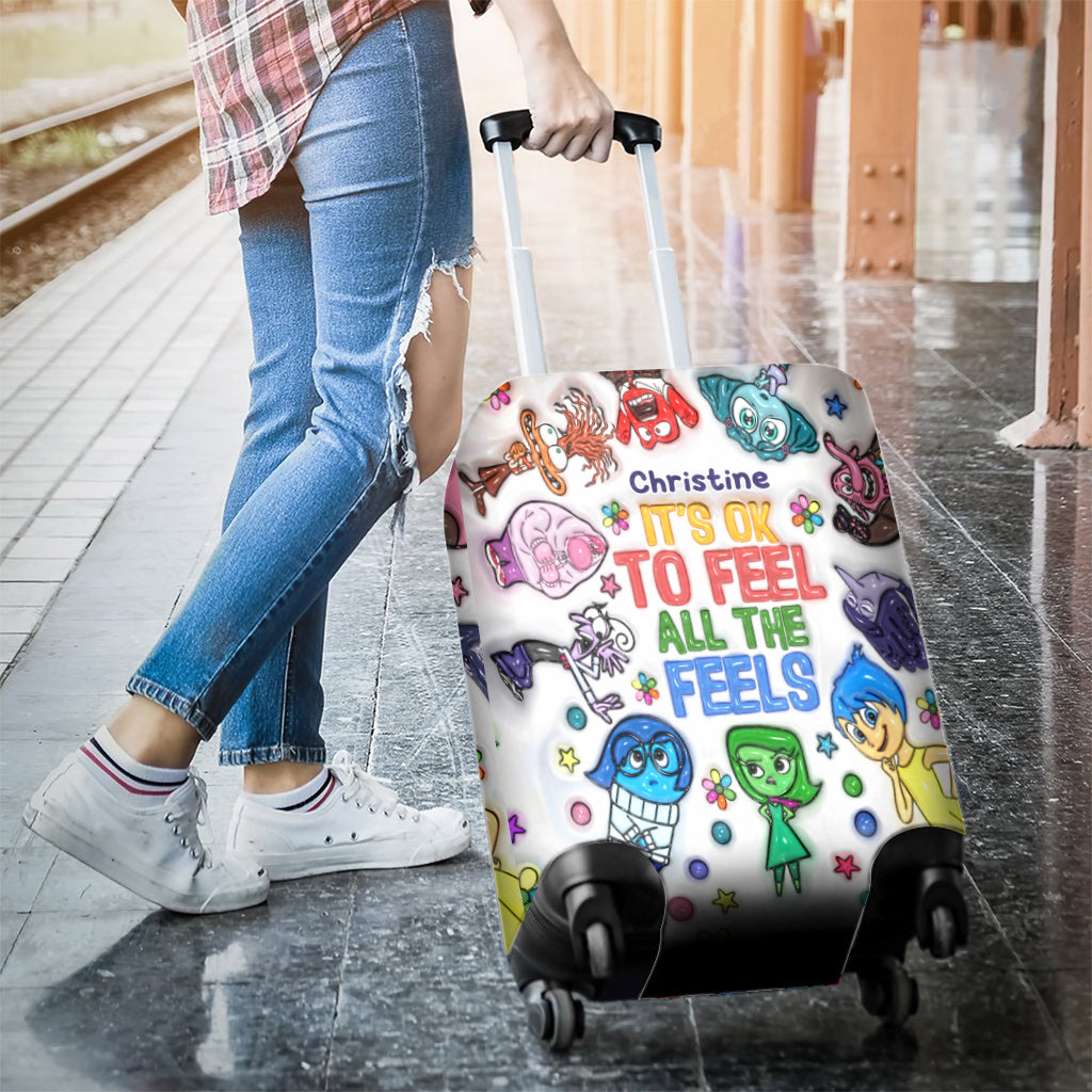 Personalized Luggage Cover Custom Name Colorful Design Gift