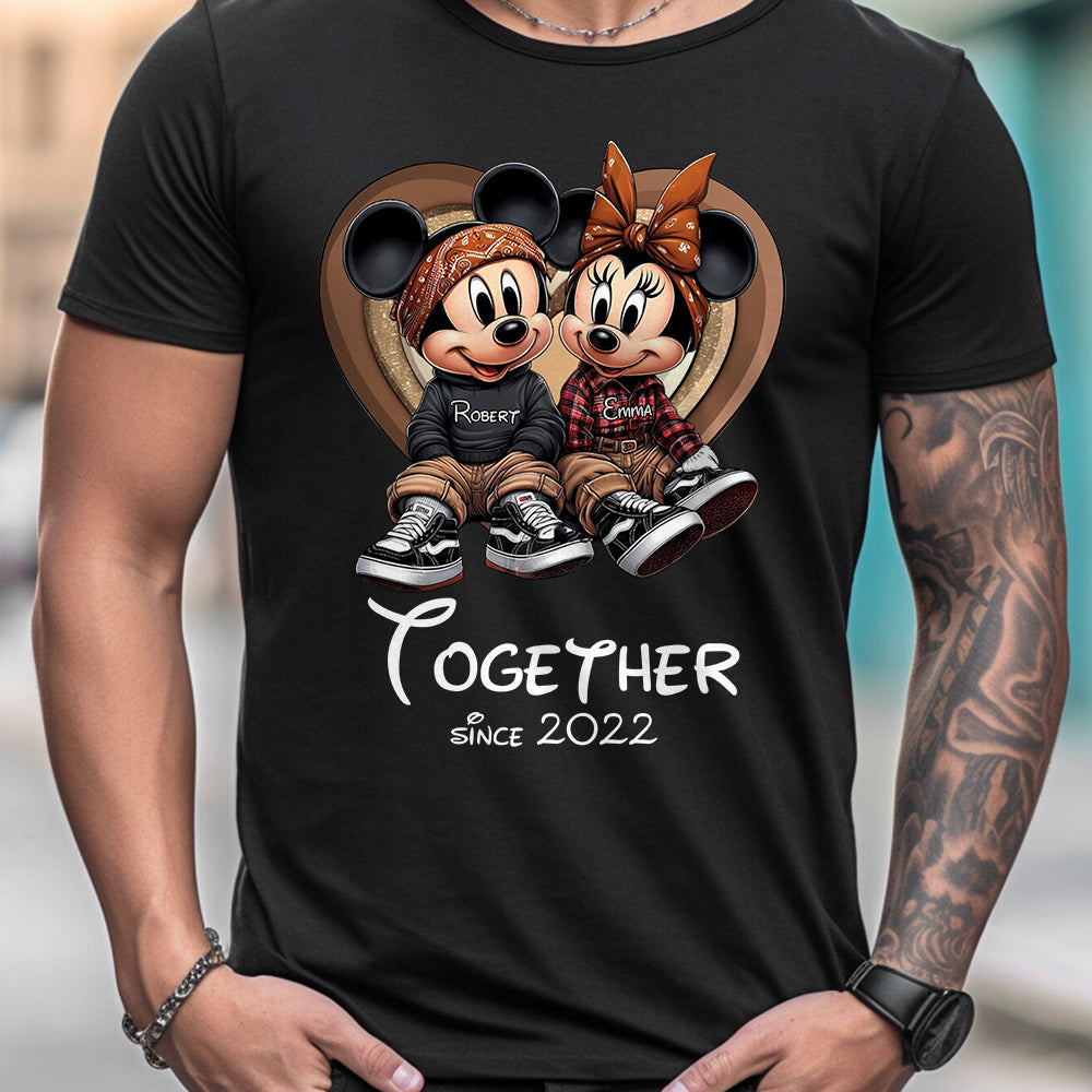 Personalized Chicano Couple T-shirt & Hoodie Gift Together Since 2022