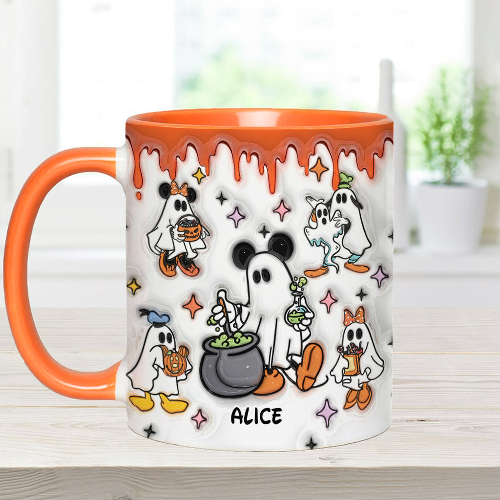 Personalized Spooky Ghost Accent Mug Custom Name Halloween Gift