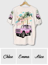 Load image into Gallery viewer, Personalized Sunset Chaser All Over Shirt with Custom Name for Beach Lovers
