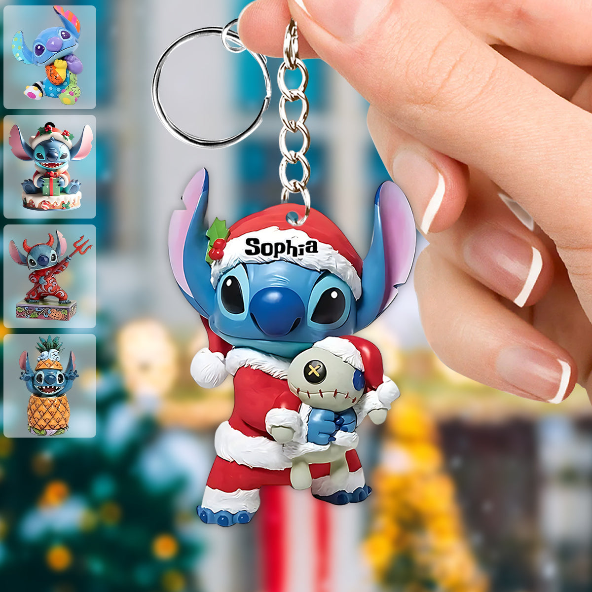 Personalized Ohana Keychain Custom Name Christmas Gift