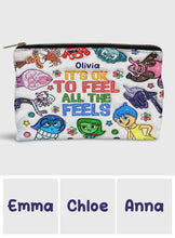 Load image into Gallery viewer, Personalized It's Ok To Feel All The Feels Pouch for Kids Gift
