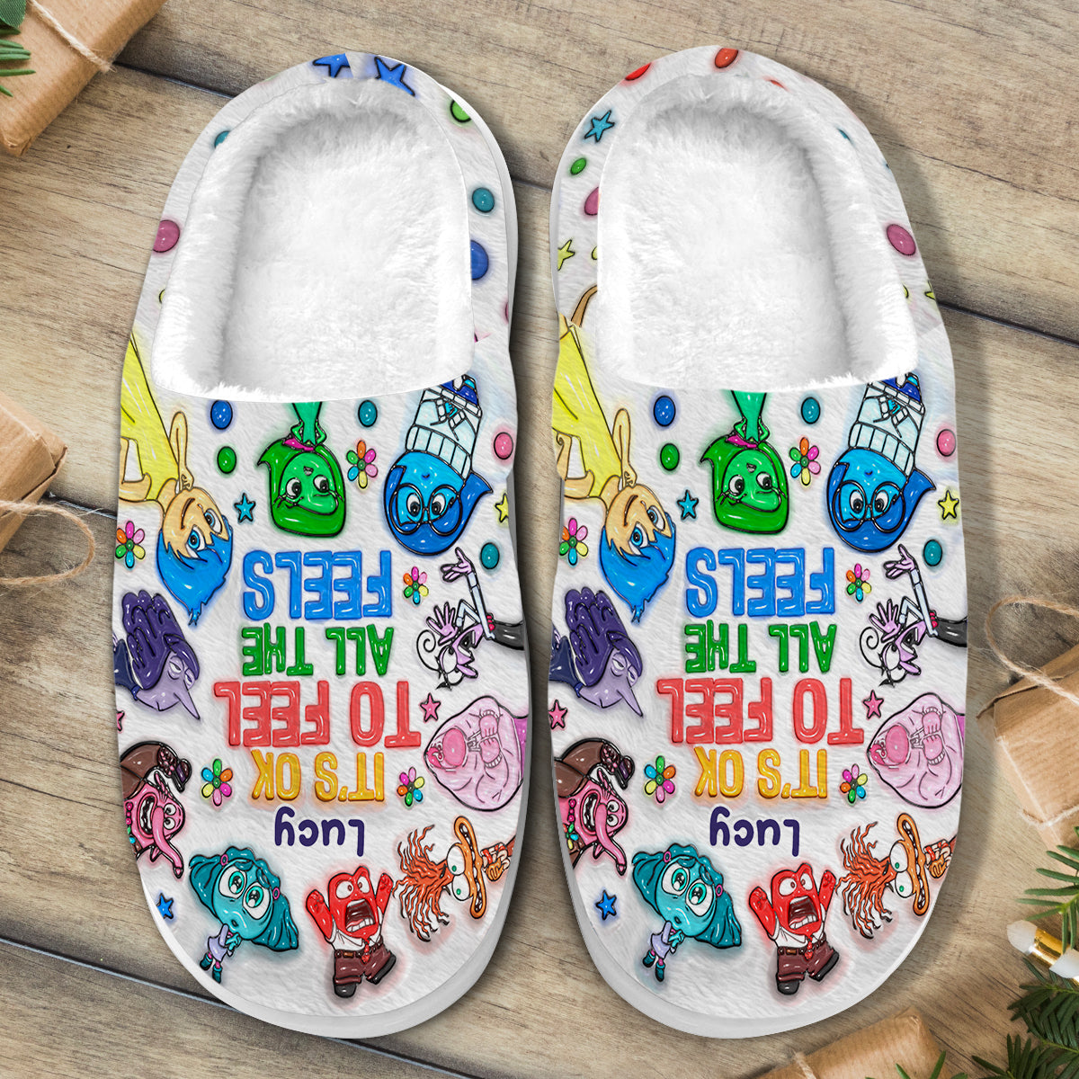 Personalized Cozy Slippers Custom Name Gift for Birthday