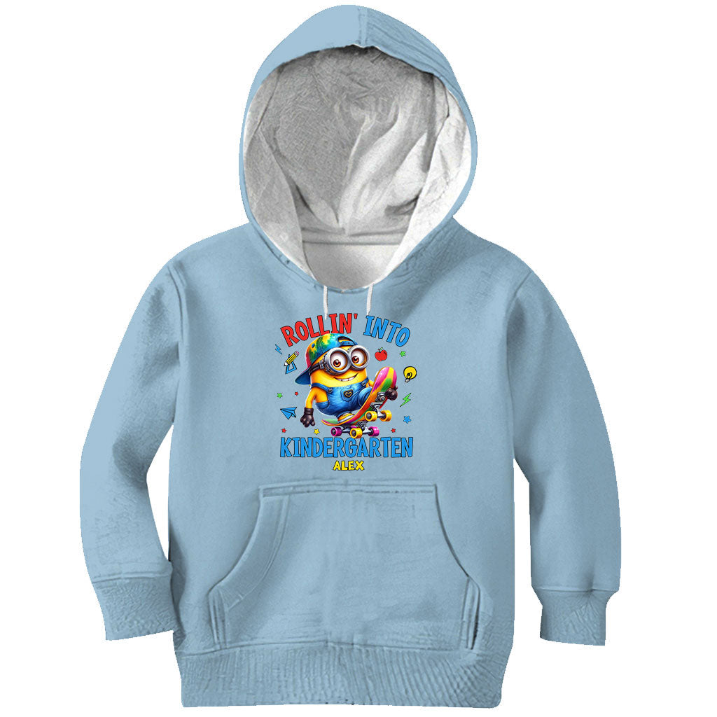 Personalized Kids T-Shirt Rollin Into Kindergarten Custom Name