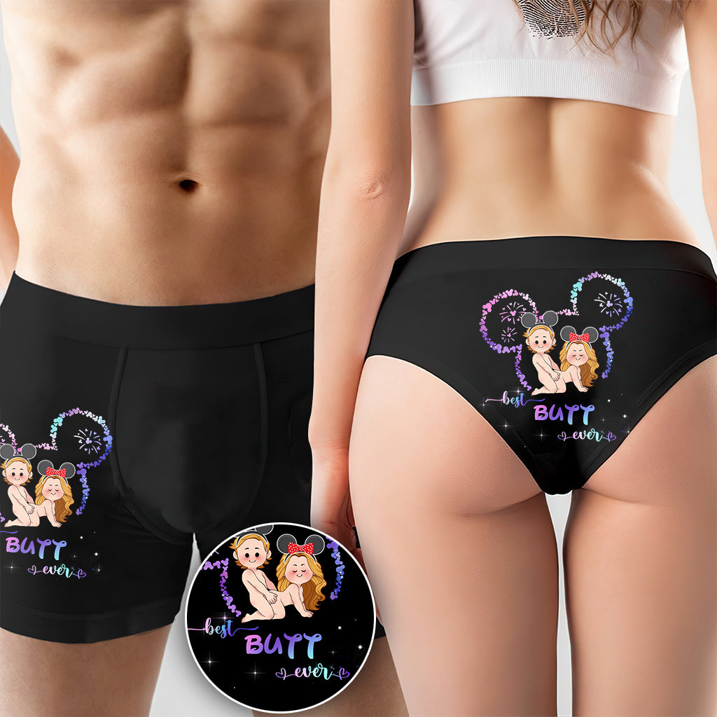 Personalized Lace Border Women's Briefs & Men's Boxers Gift for Couples