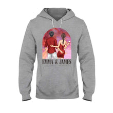 Load image into Gallery viewer, Personalized Couple T-Shirt &amp; Hoodie Unique Gift for Anniversary or Valentine's Day
