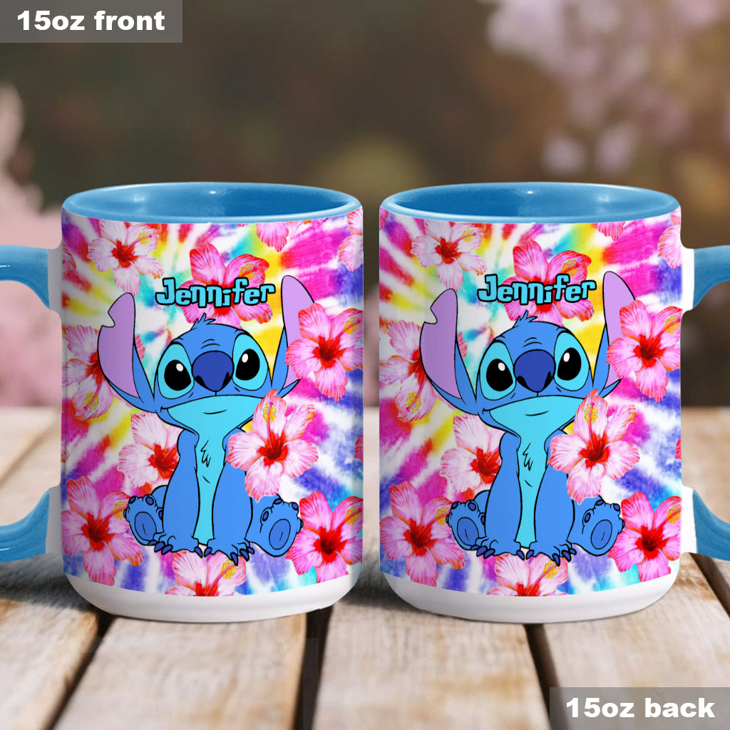 Personalized Tie Dye Accent Mug with Name for Birthday or Christmas