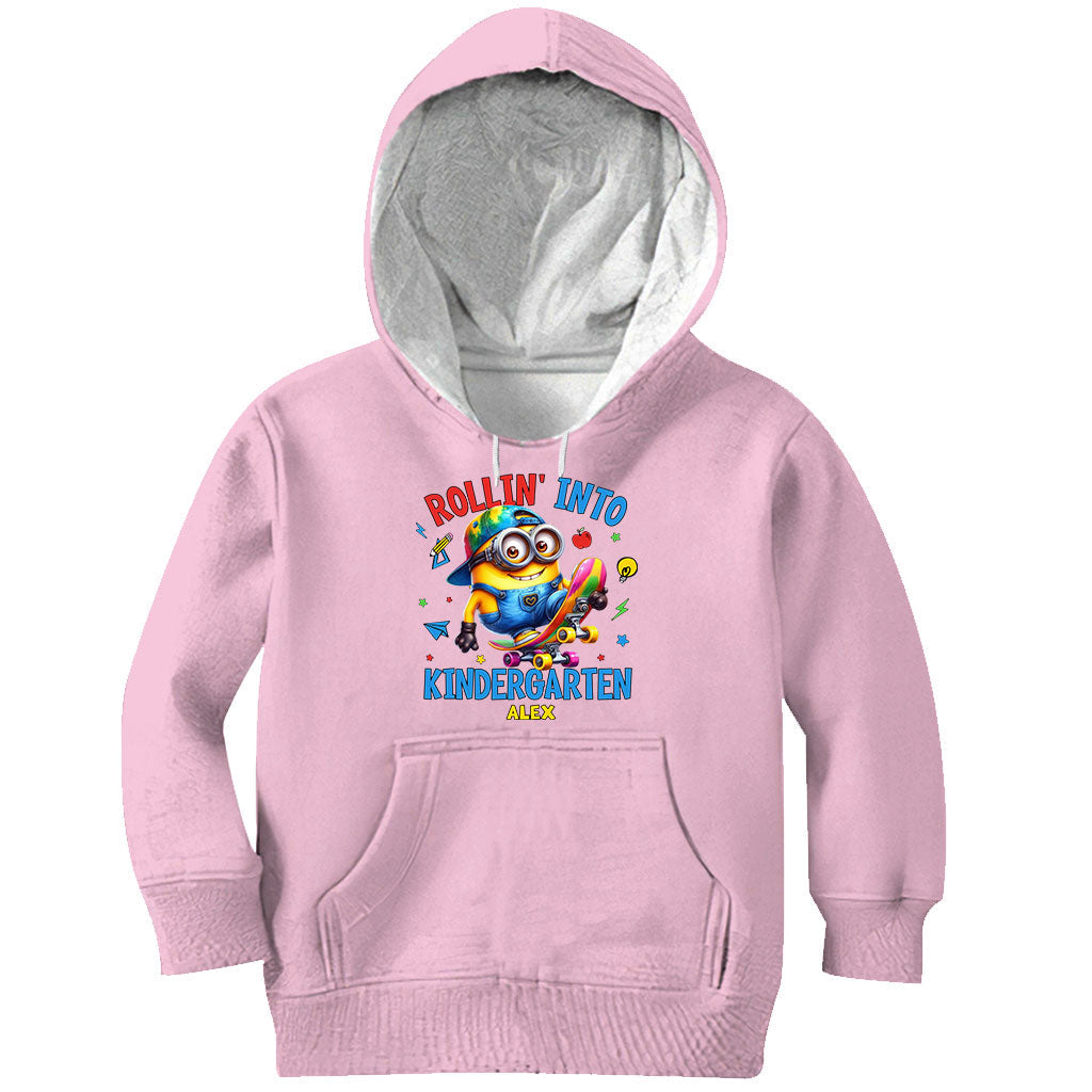 Personalized Kids T-Shirt Rollin Into Kindergarten Custom Name