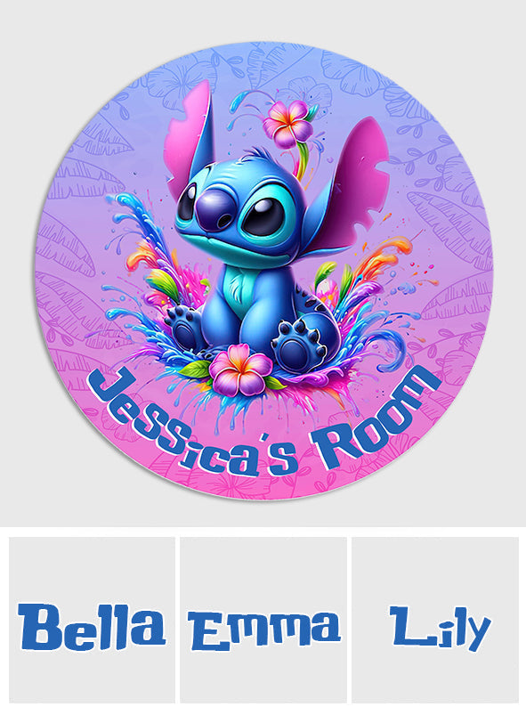Personalized Round Wood Sign with Name Custom Gift for Kids