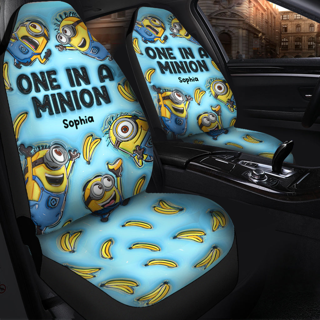 Personalized Minion Seat Covers Custom Name Gift for Kids