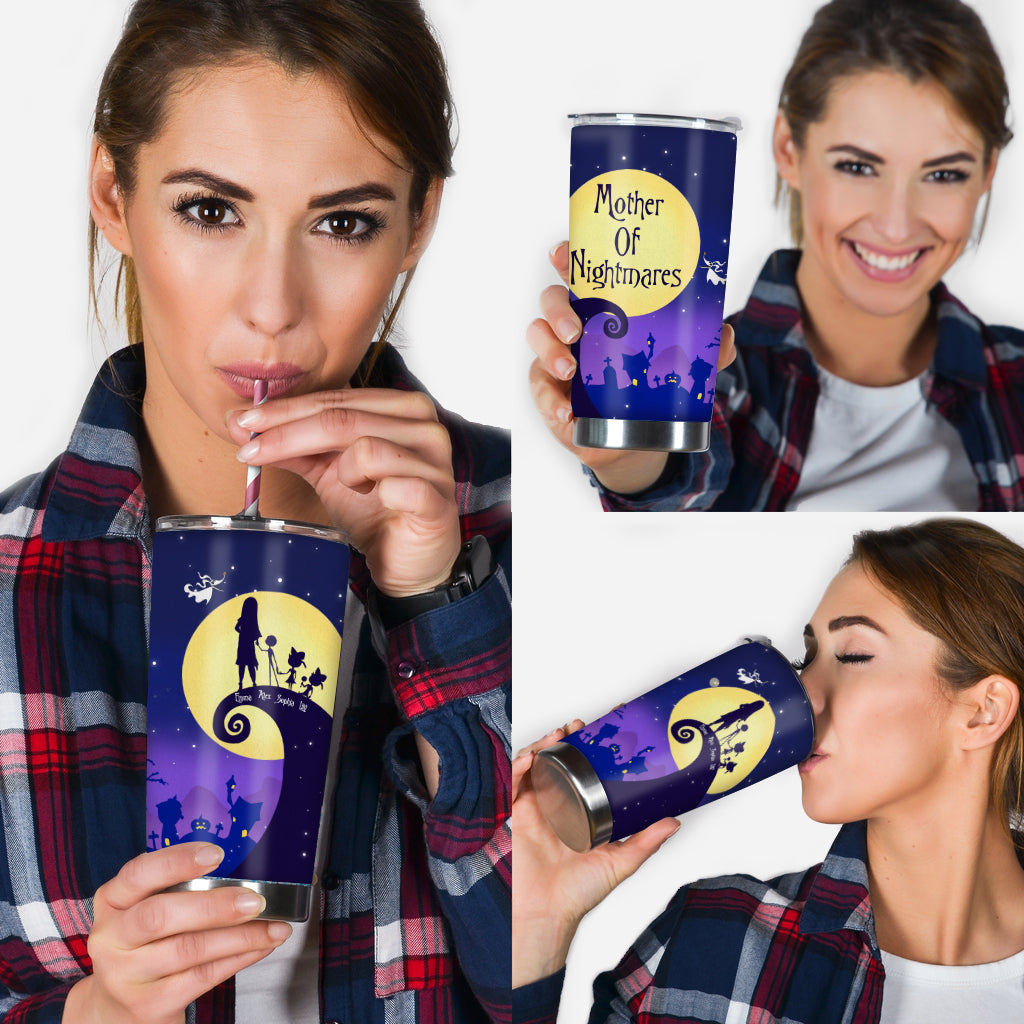 Personalized Mother Of Nightmares Tumbler Custom Name Gift for Mom