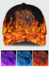 Load image into Gallery viewer, Personalized Fire and Blood Classic Cap Custom Name Gift
