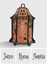 Load image into Gallery viewer, Personalized Wooden Laser Cut Lantern Halloween Decor Gift
