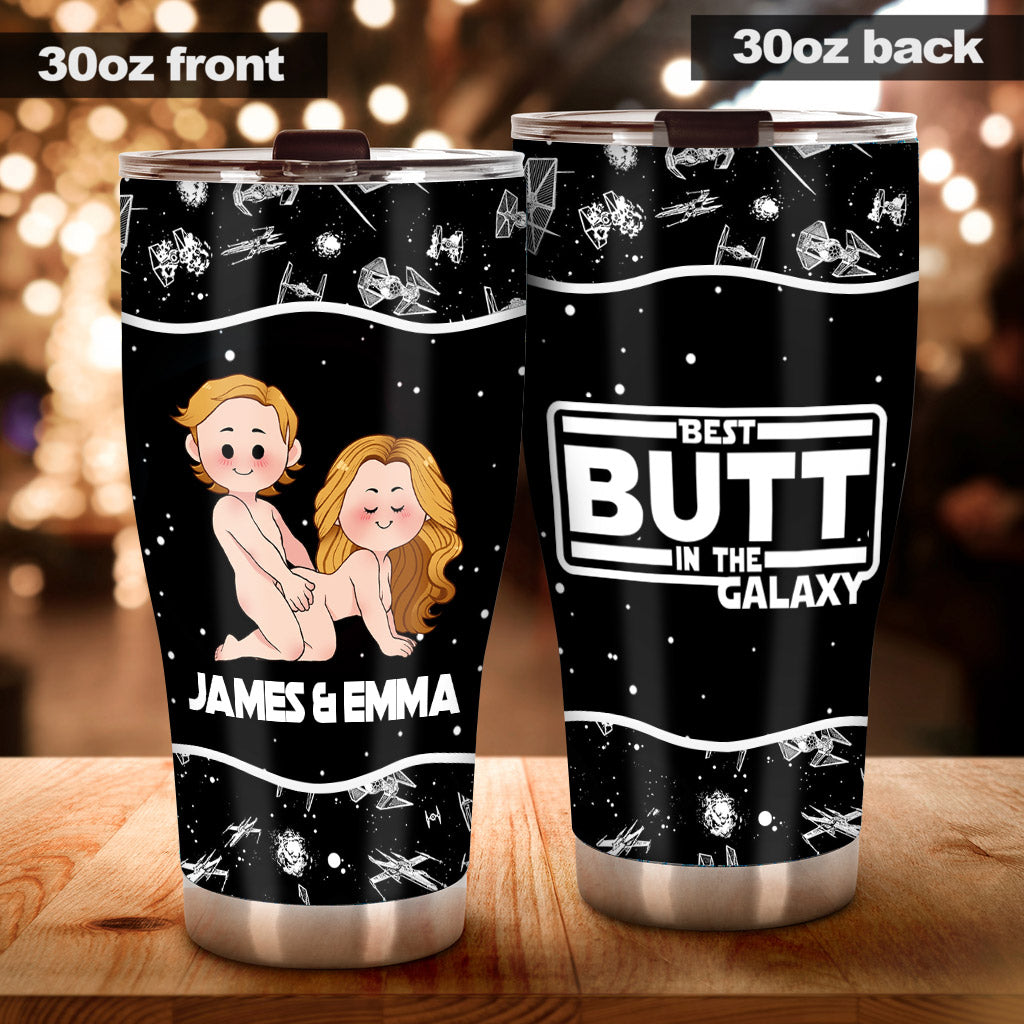 Personalized Best Butt In The Galaxy Tumbler for Couples