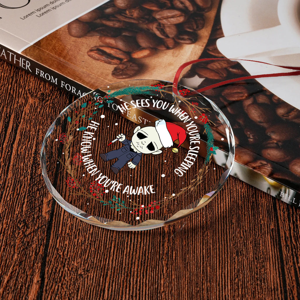 Personalized Horror Movie Characters Glass Ornament Gift for Christmas
