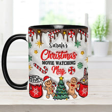 Load image into Gallery viewer, Personalized Christmas Movie Watching Mug Custom Name Gift
