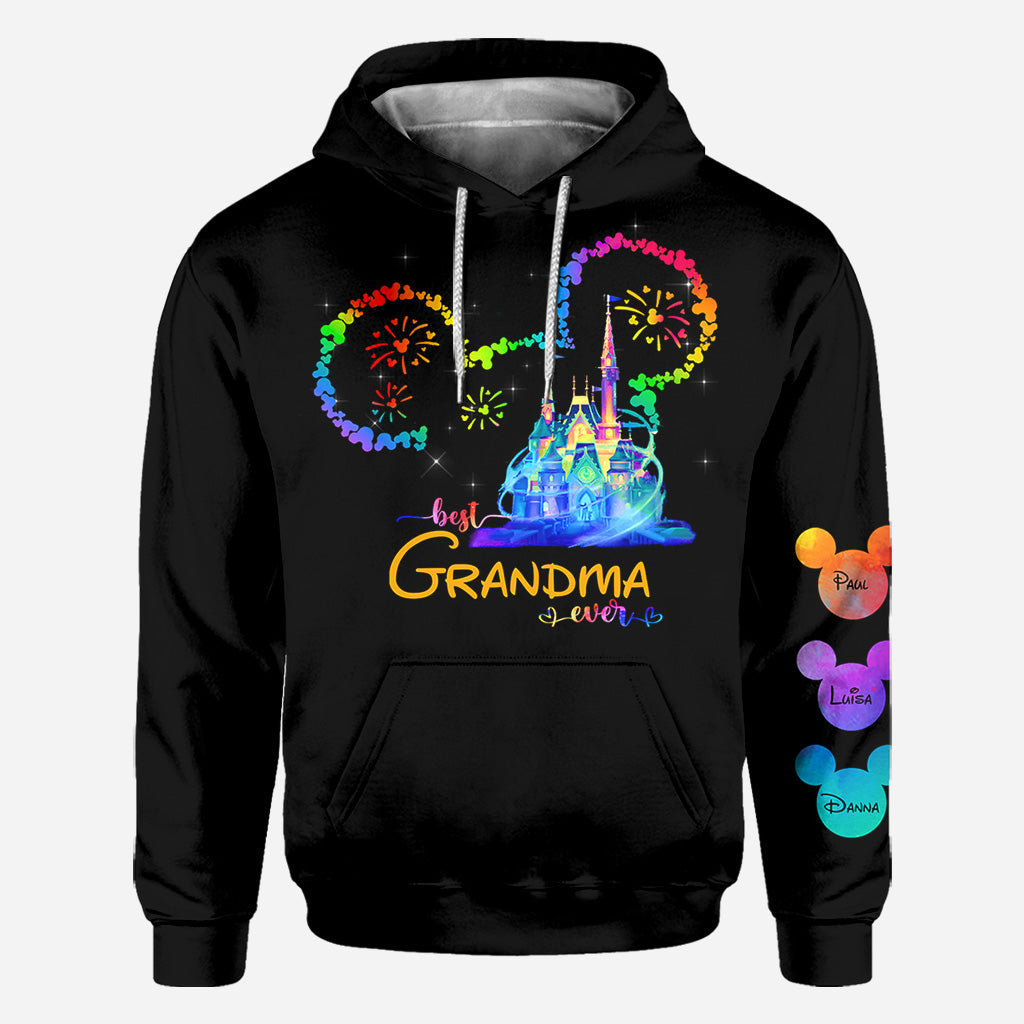 Personalized Colorful Mouse Ear All Over Shirt Gift for Grandma