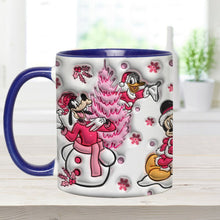 Load image into Gallery viewer, Personalized Christmas Mouse Accent Mug Custom Name Gift
