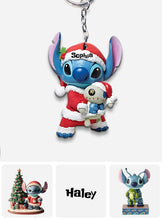 Load image into Gallery viewer, Personalized Ohana Keychain Custom Name Christmas Gift
