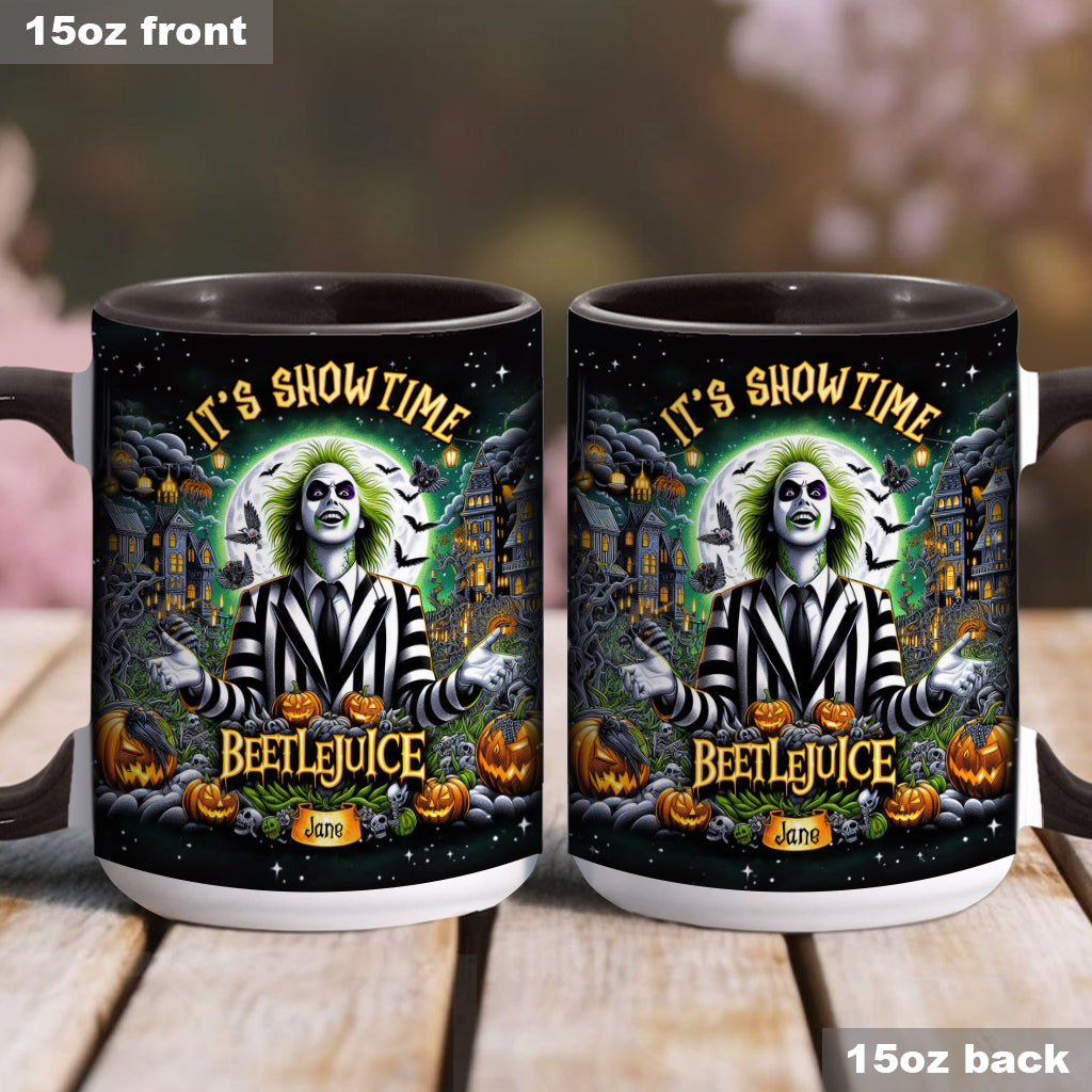 Personalized Beetlejuice Accent Mug Custom Name Gift for Halloween