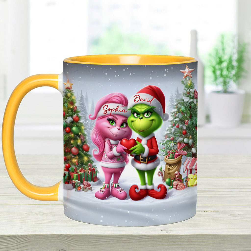 Personalized Merry Grinchmas Accent Mug Custom Name Gift for Christmas