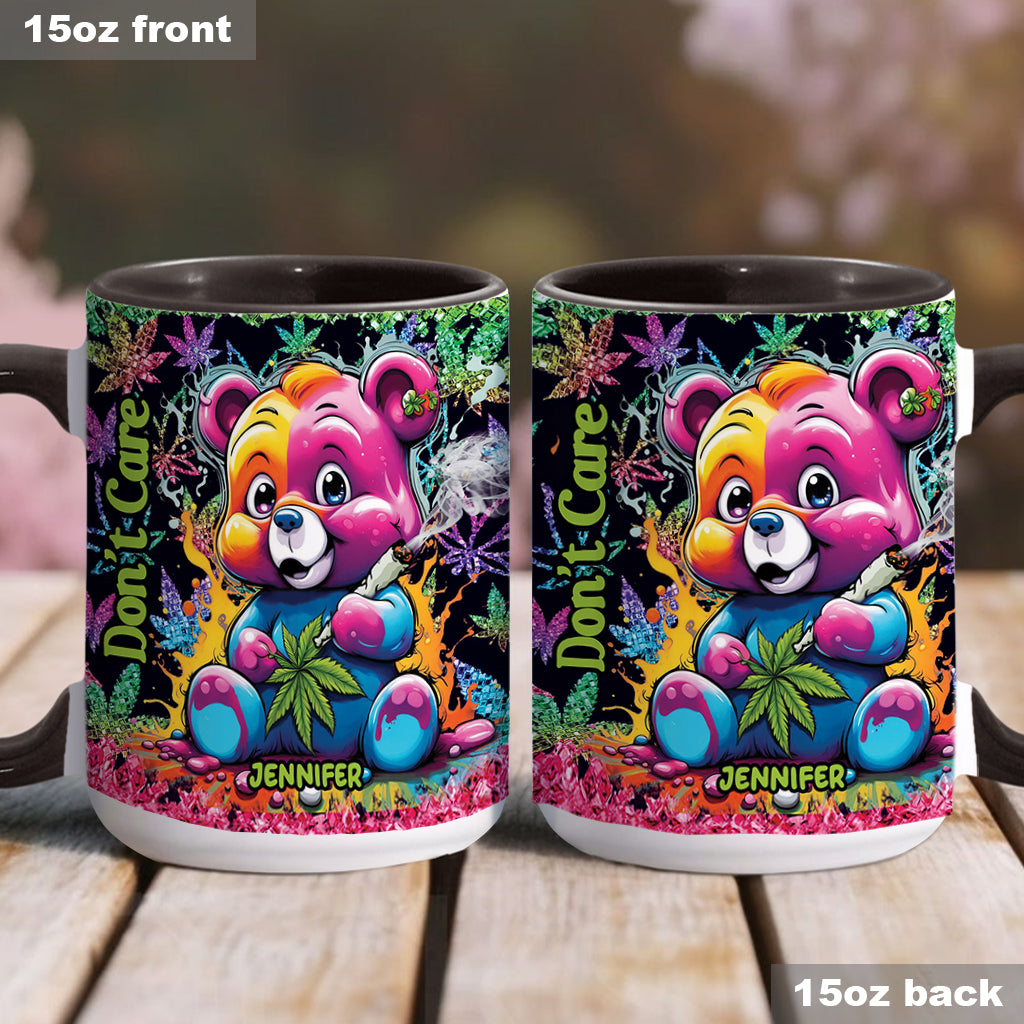 Personalized Don't Care Bear Weed Accent Mug Custom Name Gift
