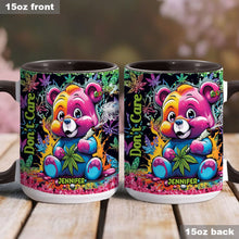 Load image into Gallery viewer, Personalized Don't Care Bear Weed Accent Mug Custom Name Gift
